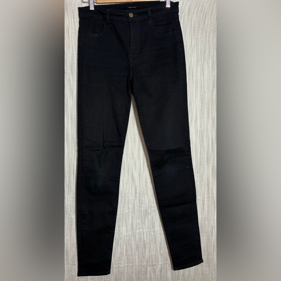 J Brand Black Skinny Jeans with Edgy Distressing - Picture 1 of 6